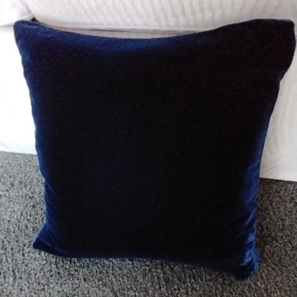 VINTAGE Ralph Lauren Deep Blue Velvet Accent Pillow